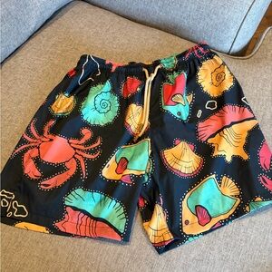 Kenny Flowers Black and Multicolor Sea Life Men's Swim Trunks